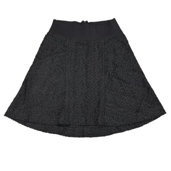 MAJE Embellished Black A-Line Skirt Sz Small - Picture 2 of 8